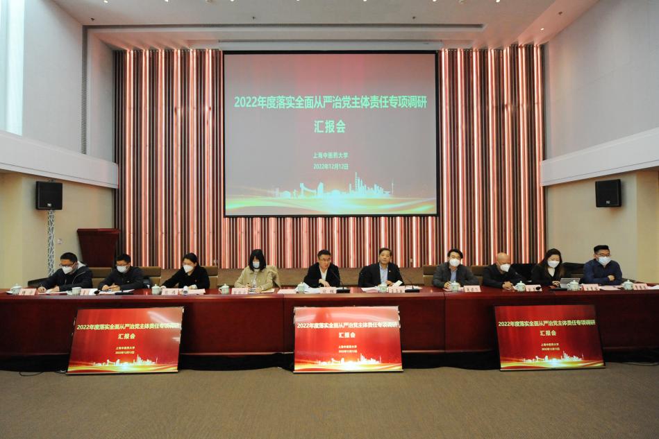 市教卫工作党委对我校开展2022年度全面从严治党主体责任落实情况专项调研