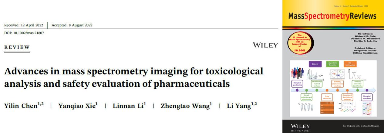 我校杨莉团队在Mass Spectrometry Reviews发表质谱成像技术应用于药物安全性评价研究的综述文章